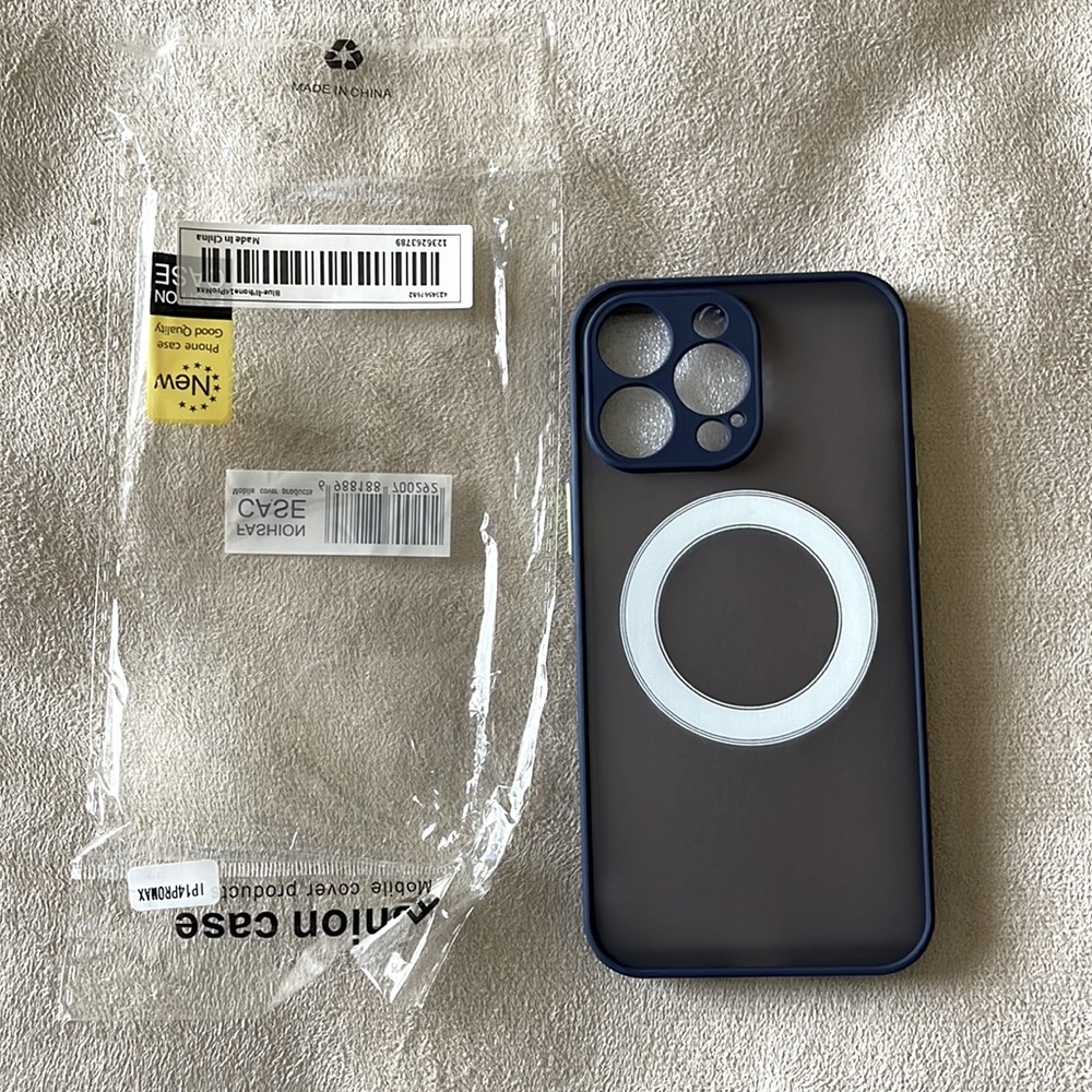 Luxury Phone Case Magnetic For Magsafe Wireless Charge Phone Case Blue